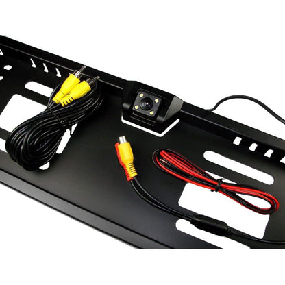 Portatarga con telecamera retromarcia integrata 4 led infrarossi per visione notturna staffa porta targa con camera posteriore parcheggio