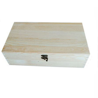 Cassetta portabottiglie doppia rettangolare in legno per decoupage