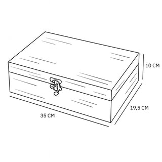 Cassetta portabottiglie doppia rettangolare in legno per decoupage