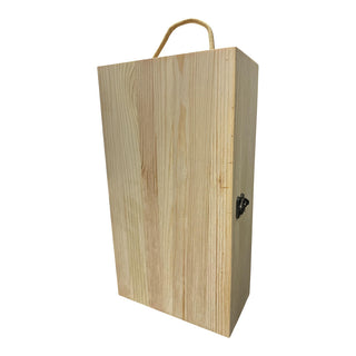 Cassetta portabottiglie doppia rettangolare in legno per decoupage