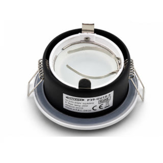 Portafaretto da incasso rotondo per faretti GU10 in alluminio IP44