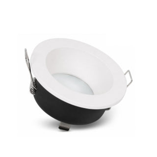 Portafaretto da incasso rotondo per faretti GU10 in alluminio IP44