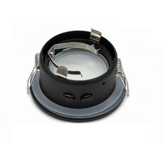 Portafaretto da incasso rotondo per faretti GU10 in alluminio IP44