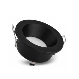 Portafaretto da incasso rotondo per faretti GU10 in alluminio IP44