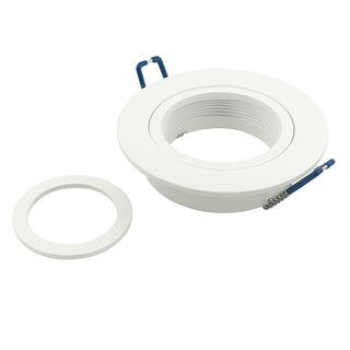 Portafaretto da incasso rotondo bianco orientabile per faretti