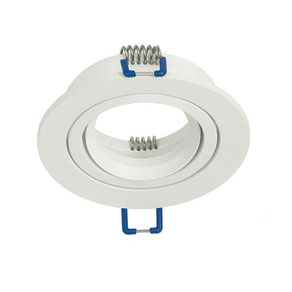 Portafaretto da incasso rotondo bianco orientabile per faretti