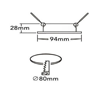 Portafaretto da incasso rotondo bianco orientabile per faretti