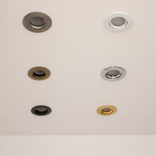 Porta faretto in alluminio tondo ad incasso orientabile per faretti