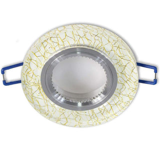 Portafaretto da incasso rotondo oro o argento per faretti GU10