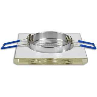 Portafaretto da incasso quadrato oro o argento per faretti GU10