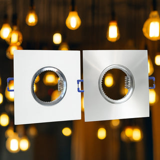 Porta faretto incasso quadrato per cartongesso per faretti GU10-MR16