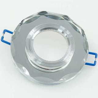 Portafaretto incasso vetro effetto specchio supporto faretti argento