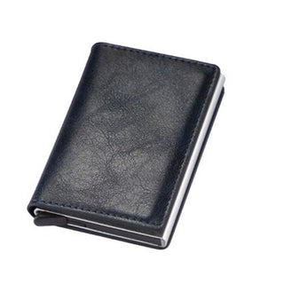 Porta carte di credito portafoglio slim anti-RFID con sistema pop-up