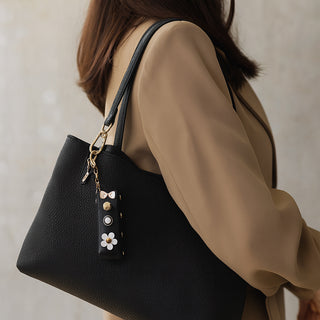 Set 4 Porta rossetto ecopelle decorato bomboiera con porta chiavi