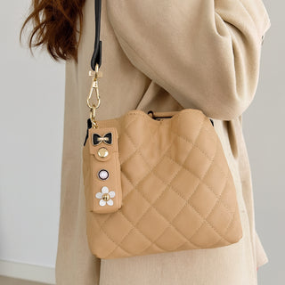 Set 4 Porta rossetto ecopelle decorato bomboiera con porta chiavi