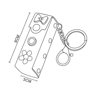 Set 4 Porta rossetto ecopelle decorato bomboiera con porta chiavi