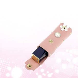 Set 4 Porta rossetto ecopelle decorato bomboiera con porta chiavi