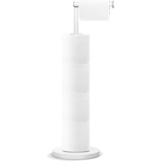 Piantana porta rotolo da terra con vano scorta per bagno da terra