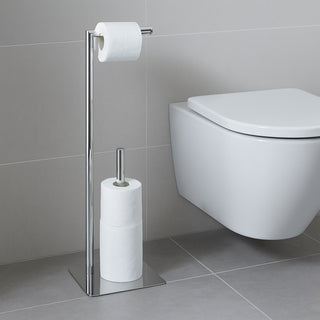 Piantana porta rotolo da terra porta asciugamani in metallo da bagno