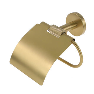 Porta rotolo per carta igienica acciaio oro modello Stella