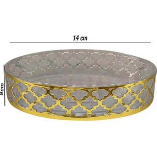 Set accessori bagno 3 pezzi oro dispense bicchiere piattino