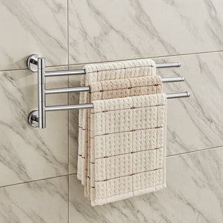 Porta asciugamani da muro 3 bracci acciaio fissaggio con viti o colla