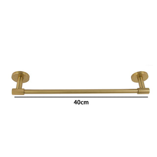 Porta asciugamani lungo da 40 e 60 cm in acciaio oro modello Stella