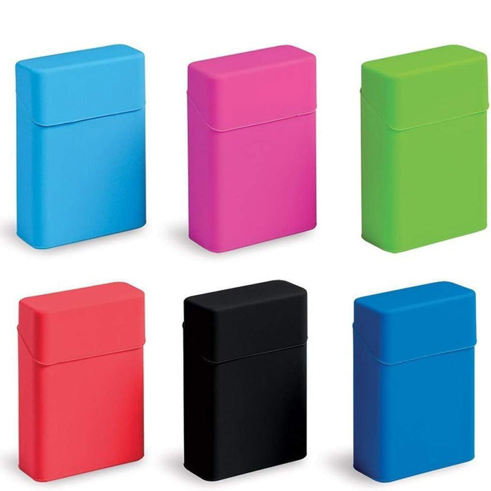 Portasigarette in silicone 3 pezzi astuccio porta pacchetto per 20 sigarette richiudibile in gomma morbida tascabile colori misti 9x6x3 cm