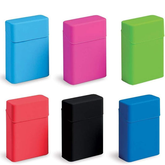 Portasigarette in silicone 3 pezzi astuccio porta pacchetto per 20 sigarette richiudibile in gomma morbida tascabile colori misti 9x6x3 cm