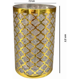 Set accessori bagno 3 pezzi oro dispense bicchiere piattino