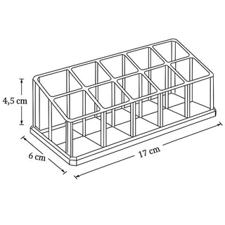 Organizer trucchi 12 scomparti espositore smalti rossetti cosmetici
