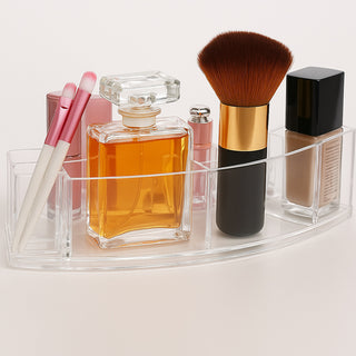 Organizer trucchi 19 scomparti espositore pennelli rossetti cosmetici