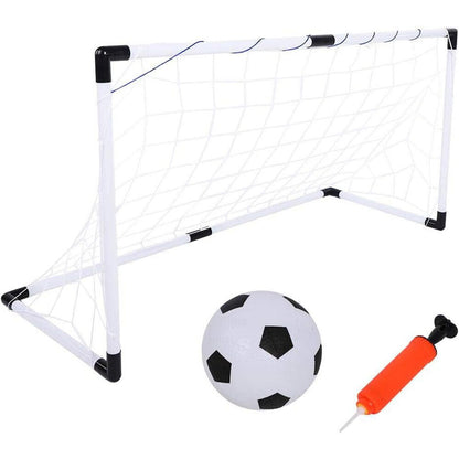 Set 2 porte da calcio per bambini gioco porta da calcetto con rete pallone gonfiatore