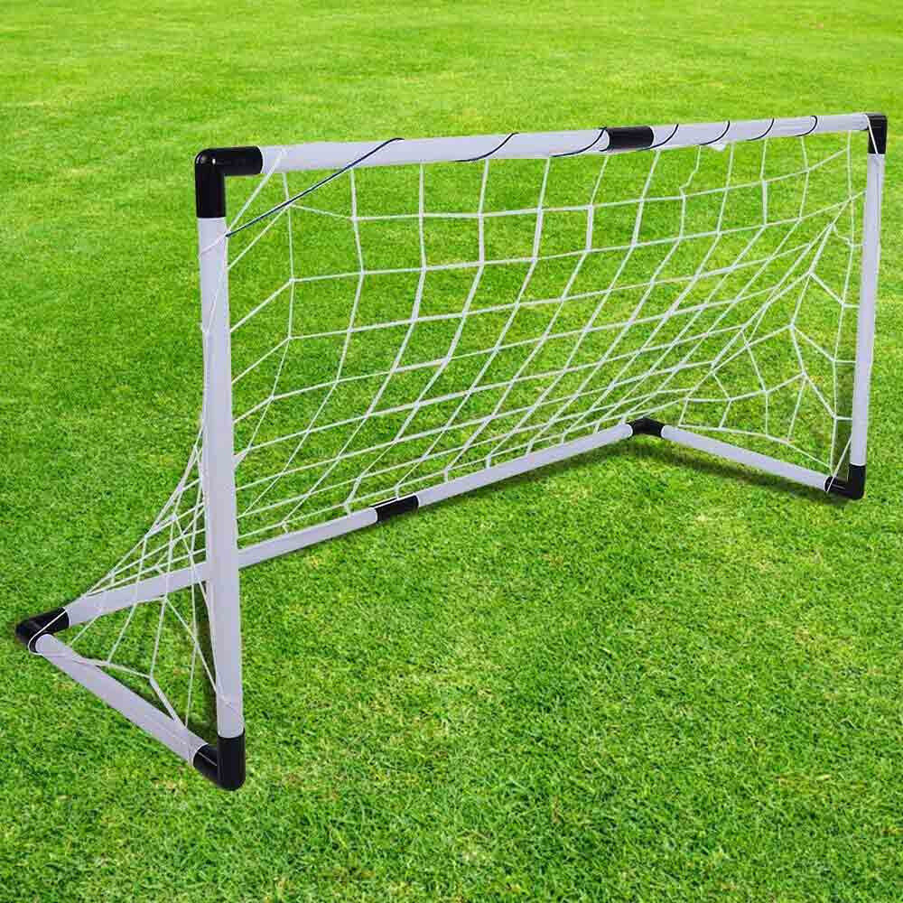 Set 2 porte da calcio per bambini gioco porta da calcetto con rete pallone gonfiatore