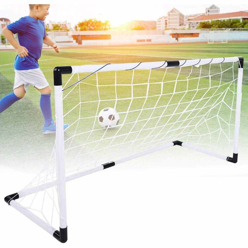 Set 2 porte da calcio per bambini gioco porta da calcetto con rete pallone gonfiatore