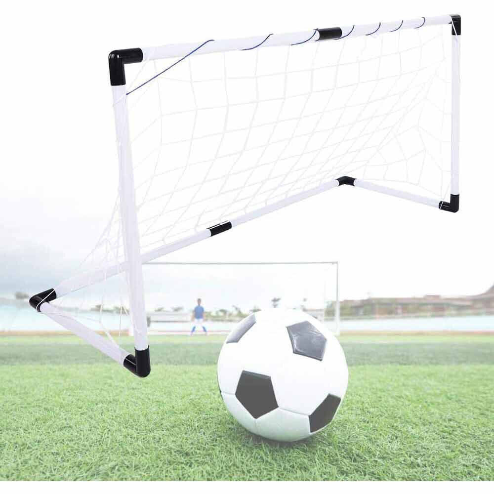 Set 2 porte da calcio per bambini gioco porta da calcetto con rete pallone gonfiatore