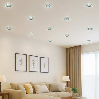 Portafaretto incasso vetro effetto specchio supporto faretti argento