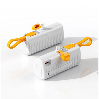 Power bank 5000 mAh caricabatteria con spina lighting e cavo USB-C