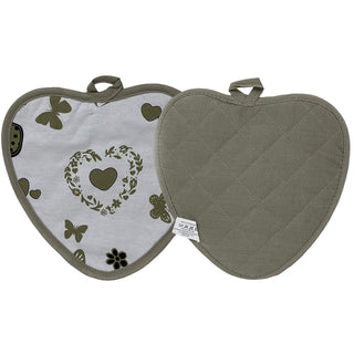 Set presina e guanto da cucina in cotone con imbottitura isolante