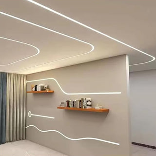 Profilo in alluminio flessibile curva da incasso per strip led 1,5 Mt