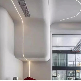 Profilo in alluminio flessibile curva da incasso per strip led 1,5 Mt