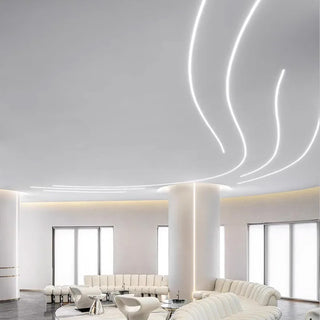 Profilo in alluminio flessibile curva da incasso per strip led 1,5 Mt