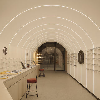 Profilo in alluminio flessibile curva da incasso per strip led 1,5 Mt