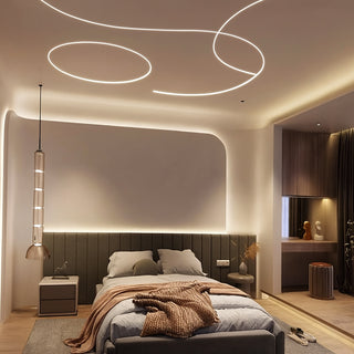 Profilo in alluminio flessibile curva da incasso per strip led 1,5 Mt