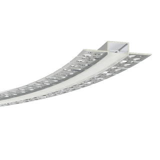 Profilo in alluminio flessibile curva da incasso per strip led 1,5 Mt