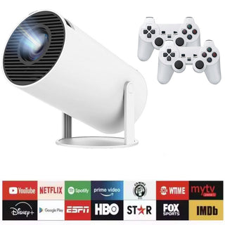 Proiettore 2in1 android11 wifi HD consolle Game 2 joystick con giochi
