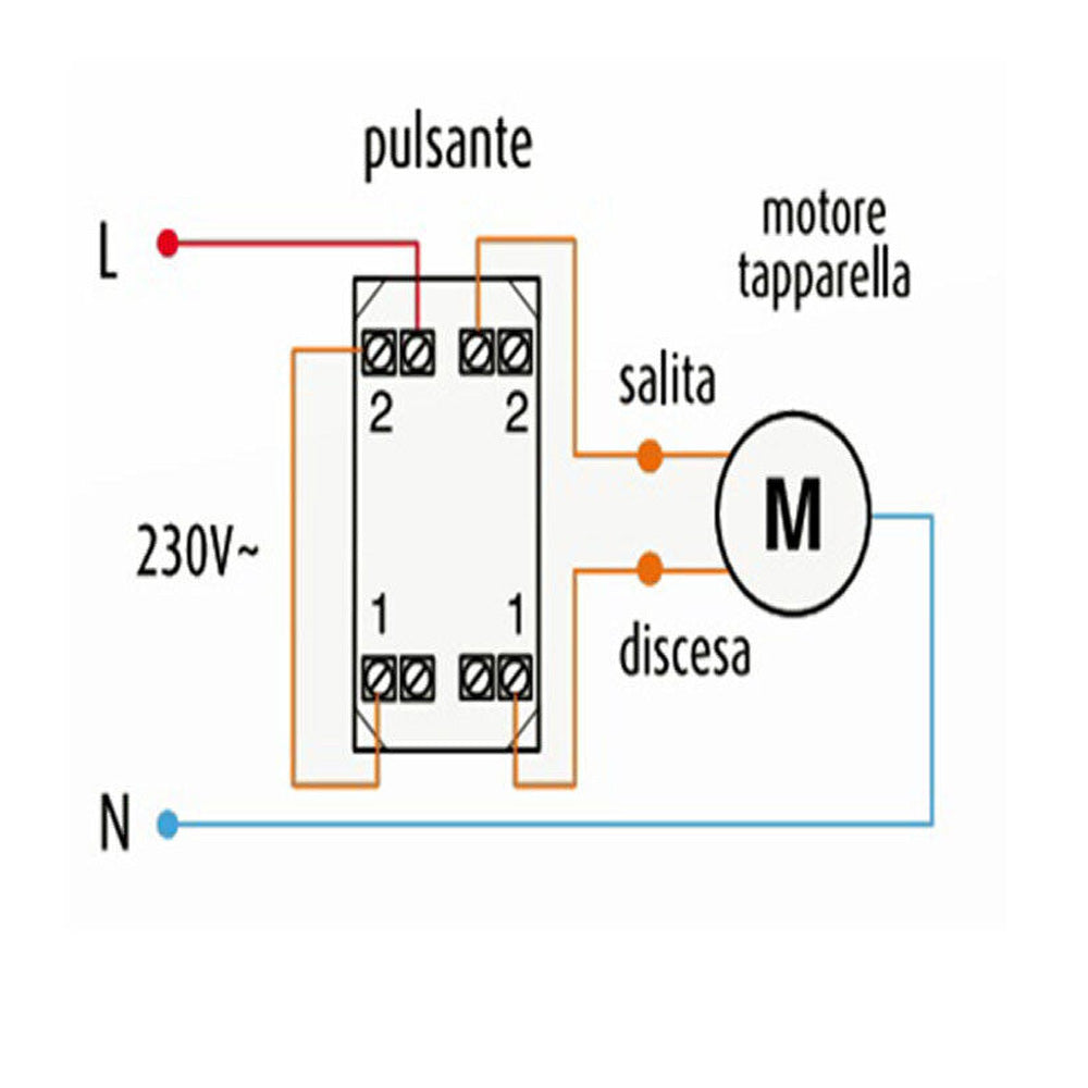 Doppio pulsante compatibile con vimar plana tasto interruttore saliscendi 1p 10a 220v