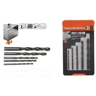 Punte per trapano set 5 pezzi Ø 4 5 6 8 10 mm frese punta per metallo