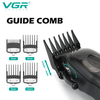 Rasoio VGR HAIR CLIPPER 4 pettinini capelli barba display con base 269