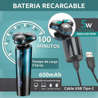 Rasoio VGR MEN’S SHAVER per barba impermeabile con display  311